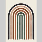 Set of 4 geometric arts with minimalist elements. Art printed on high quality paper