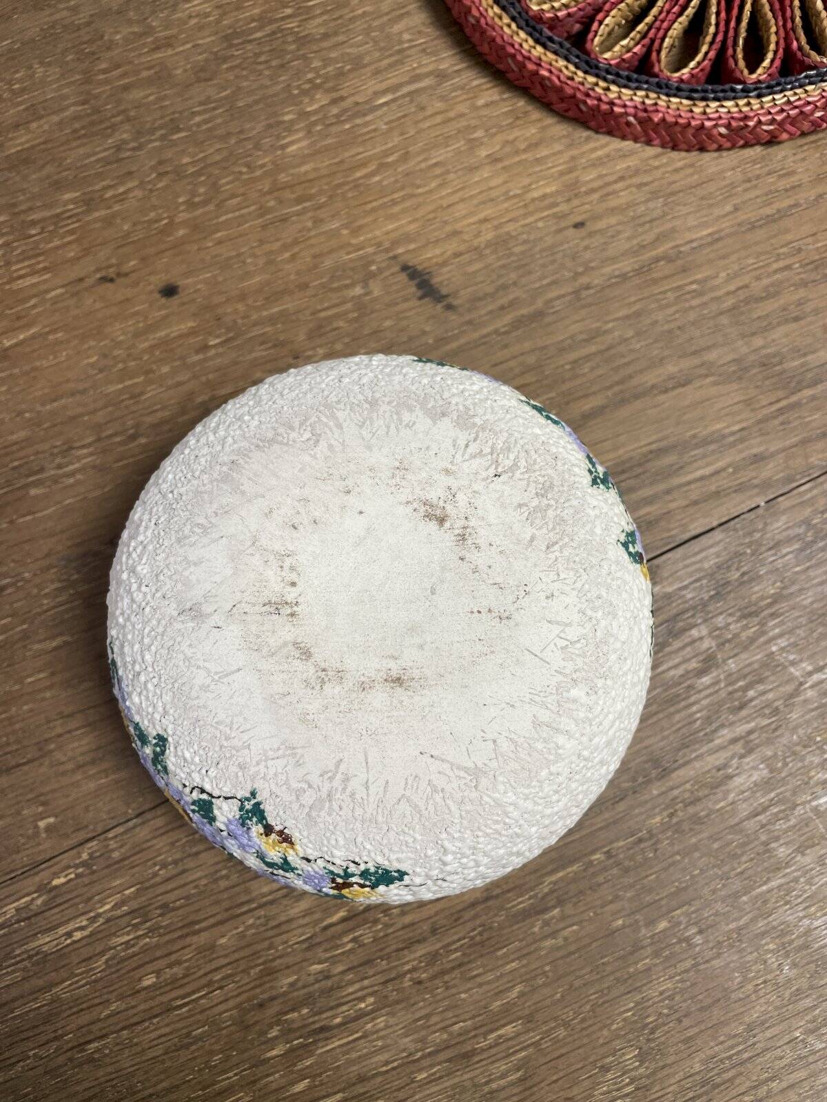 Vintage ceramic relief ashtray
