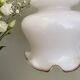 Vintage globe pendant lamp in white opaline