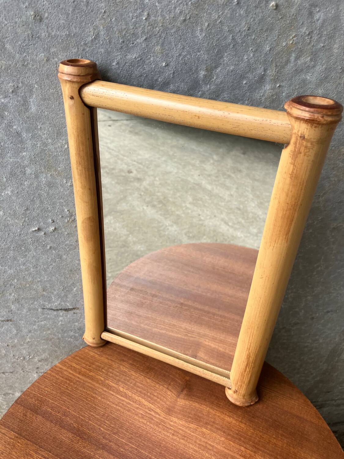 Vintage bamboo mirror 1960s