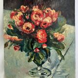 Painting signed "Bouquet of roses", early 20th century