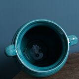 Glazed green-blue ceramic vase