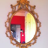 Baroque brass mirror.