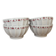 Set of 4 ribbed bowls Geneviève Lethu Linvosges cherries