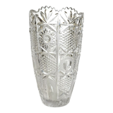 Carved crystal vase