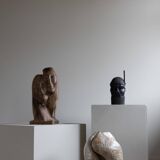 Large stoneware floor vase in ceramic by Danish artist Ole Victor, 2022.