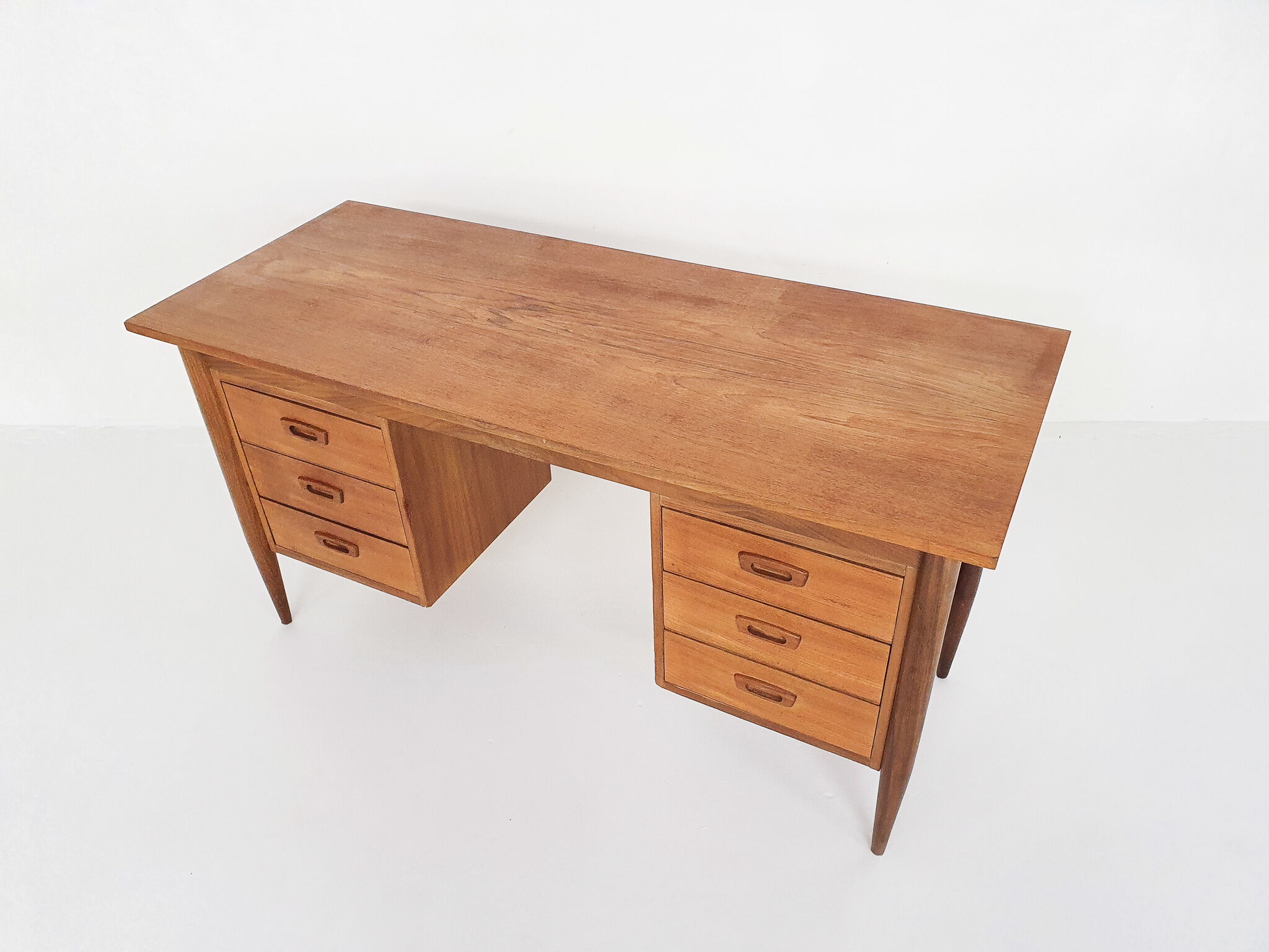 Mid-century teak desk, The Netherlands 1950's