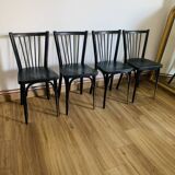 Set of 6 black Baumann N153 chairs
