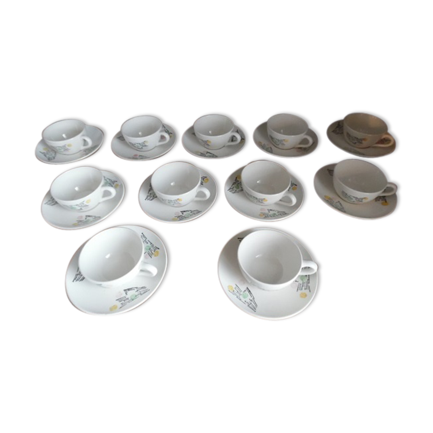 Tasses Gien vintage 1960