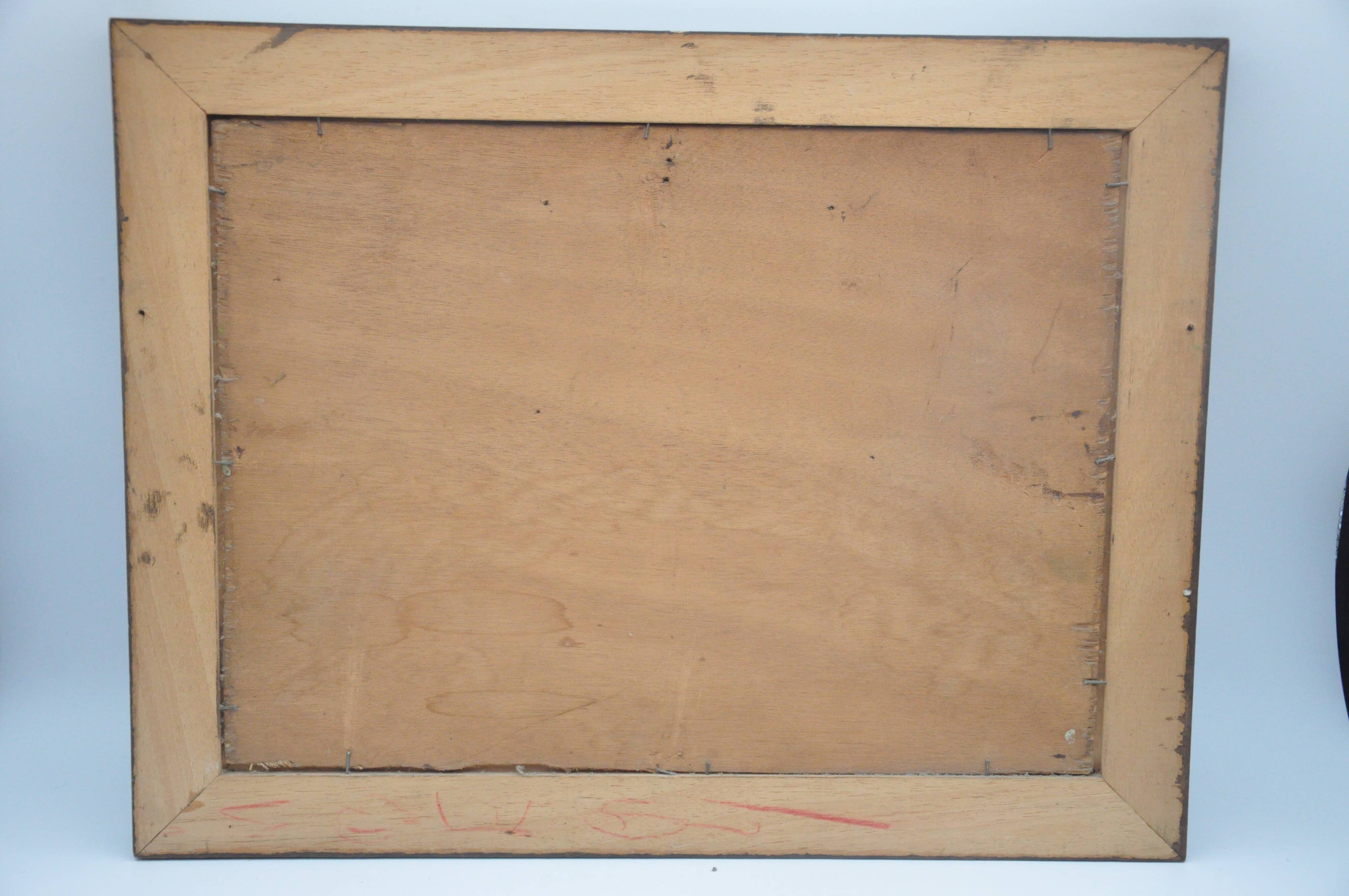 Ancient painting oil s wood, orientalist Bedouin camel desert unsigned