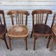 (Lot) 6 wooden bistro chairs