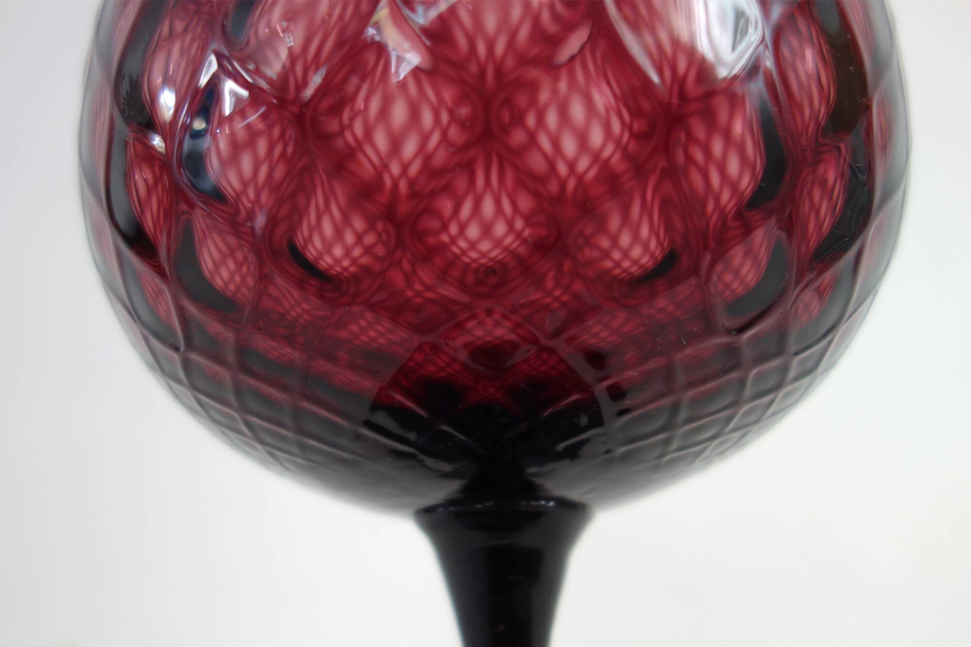 Vase verre italien empoli violet vintage