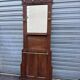 Antique hall coat rack – mirror, hooks & umbrella stand