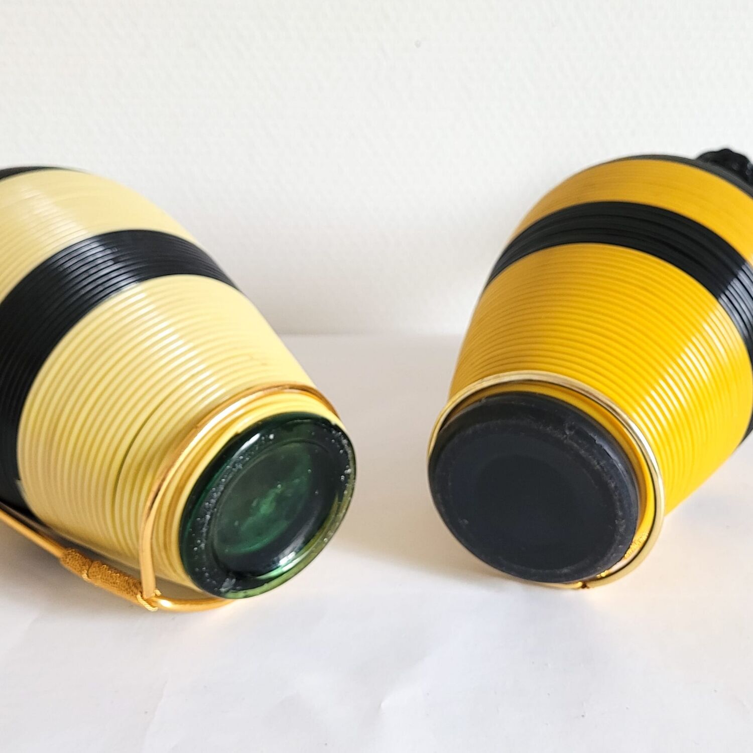 Vintage scoubidou decanters