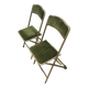 Pair of folding velvet chairs "Opera"