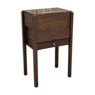 English oak sewing furniture - early twentieth century