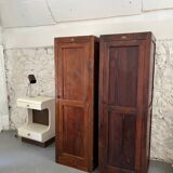 Old wooden school locker room