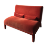 Rust Velvet Two-Seater Sofa