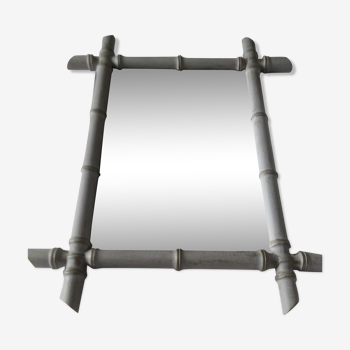 Mirror with bamboo frame 1930s - 47x61cm