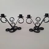 Black wrought iron chandelier