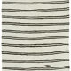 Handmade Oriental Vintage 1980s 208 cm x 412 cm White Hemp Kilim Carpet