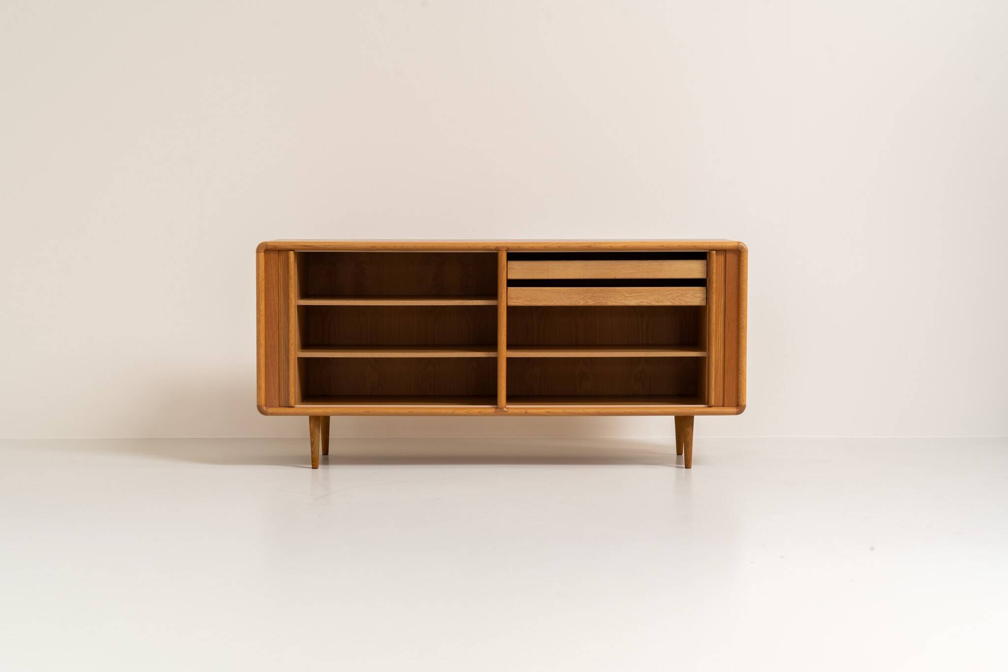 Oak sideboard with tambour doors by Kibaek Møbelfabrik