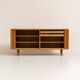 Oak sideboard with tambour doors by Kibaek Møbelfabrik