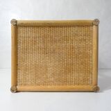 Vintage rattan bedside table