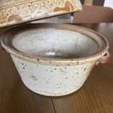 Terrine, stoneware casserole dish with hare decoration, 1970s-80s