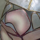 Large vintage capiz pendant light