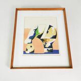 Horst Antes litografia “Portret głowy w kolorze”, Niemcy lata 70.