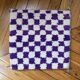 Housse de coussin carrée motif damier
