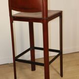 Matteo Grassi high stool in leather and metal