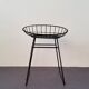 Black KM05 Wire Stool by Cees Braakman & Adriaan Dekker for Pastoe, 1960's