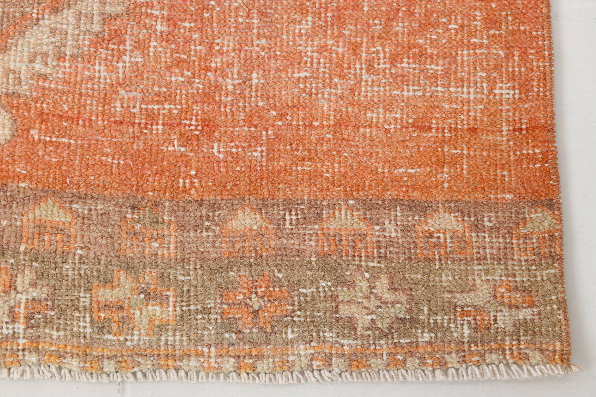 3x12 Pumpink Orange Classic Vintage Runner Rug, 90x353Cm SK 20811