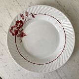 Hollow dish Saint-Amand small pink flowers 30s