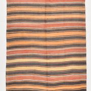 4x7 Pale Orange Kilim Rug, Rugged Rug, Antique Bohemian Style, 128x215Cm