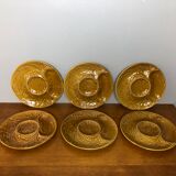 6 artichoke plates in Gien earthenware