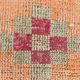 Tapis de couloir Oushak corail vintage, tapis turc ancien, 95x310 cm