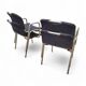 4 chaises de salle à manger en tissu noir Castiglietta par Castiglioni pour Zanotta / Italie années 1960