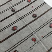 6x12 Gray & Black Modern Hemp Rug, 184x379Cm