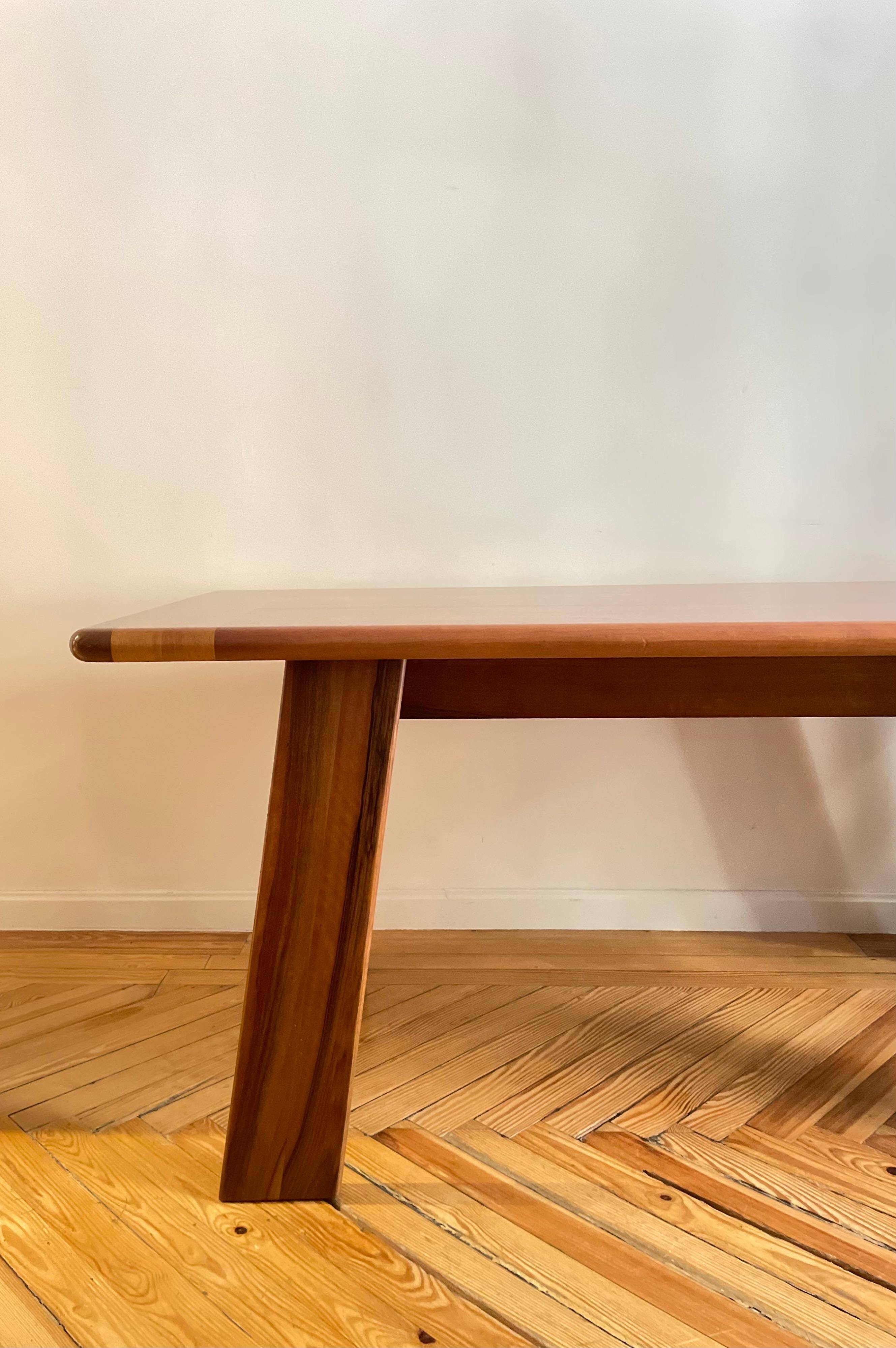Walnut table by Mario Marenco