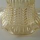 Matching Pair of Vintage French Amber Patterned Glass Shades 5594