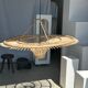Suspension rattan saucer iron frame D:120 H:60