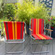 Pair of vintage folding camping chairs