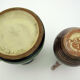 2 small ceramic vases, hand painted floral motifs, ESR Sawa foreign - West Germany 60
