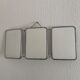 Vintage mirror 1950 triptych barber Arpin white - 21 x 51 cm