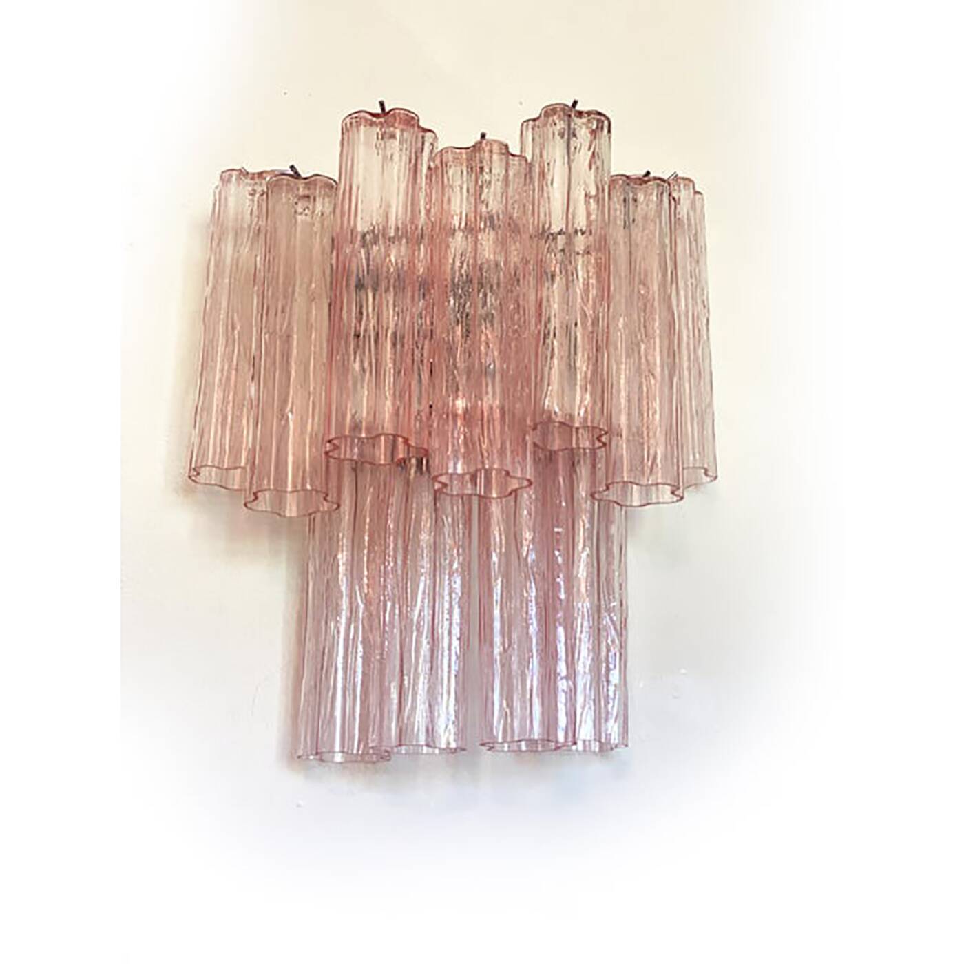 Contemporary Pink “Tronchi” Wall Sconce in Venini Style