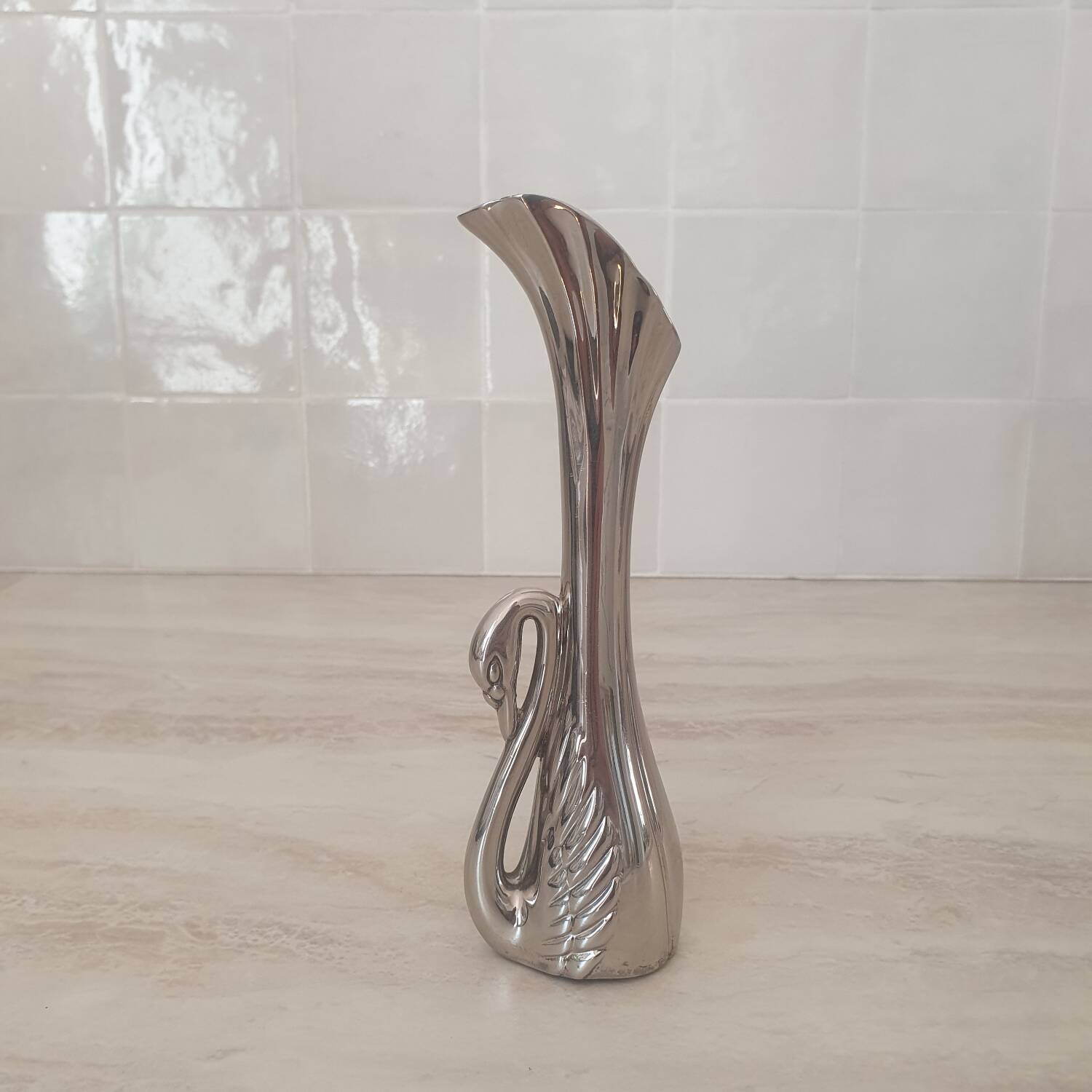 Soliflore Cygne en metal