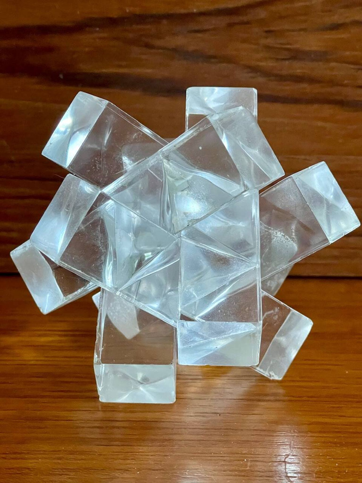 Vintage Chinese Plexiglas Puzzle, Circa 1970s